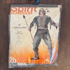 SPIRIT WARRIOR  HALLOWEEN COSTUME ADULT MEN TUNIC SACRED TRIBE MEDIEVAL MYSTICAL
